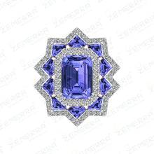 14K Rose Gold Diamond Elegant Rings Sarafa Bazar India