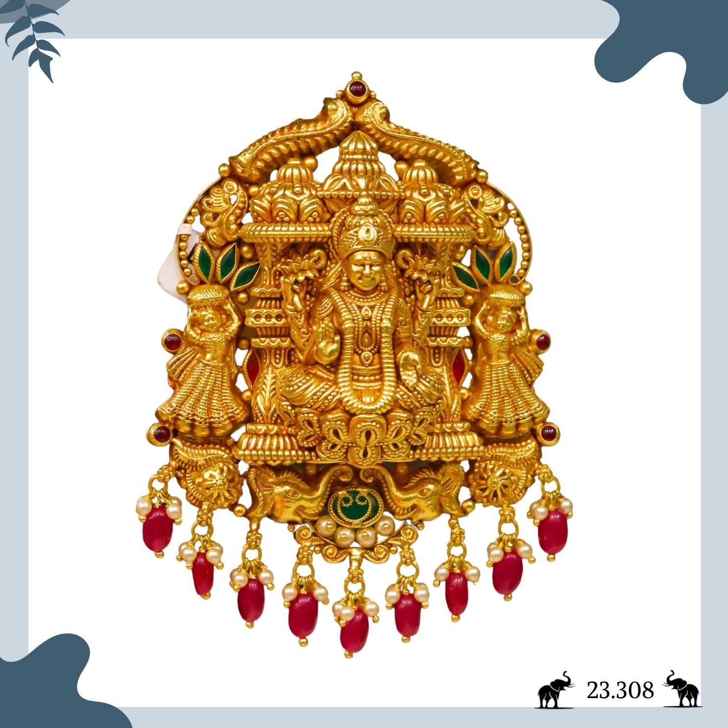 Antique Temple Pendant Sarafa Bazar India