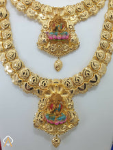 Gold Temple Necklace & Long Set Sarafa Bazar India