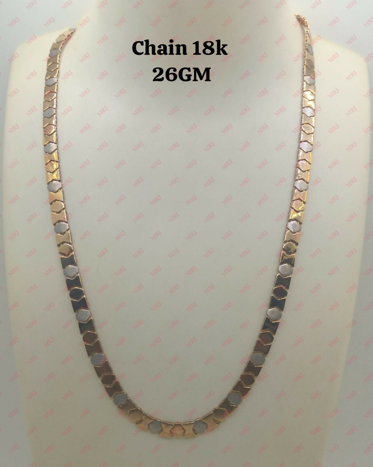 18kt Rose Gold Gents Chain Sarafa Bazar India