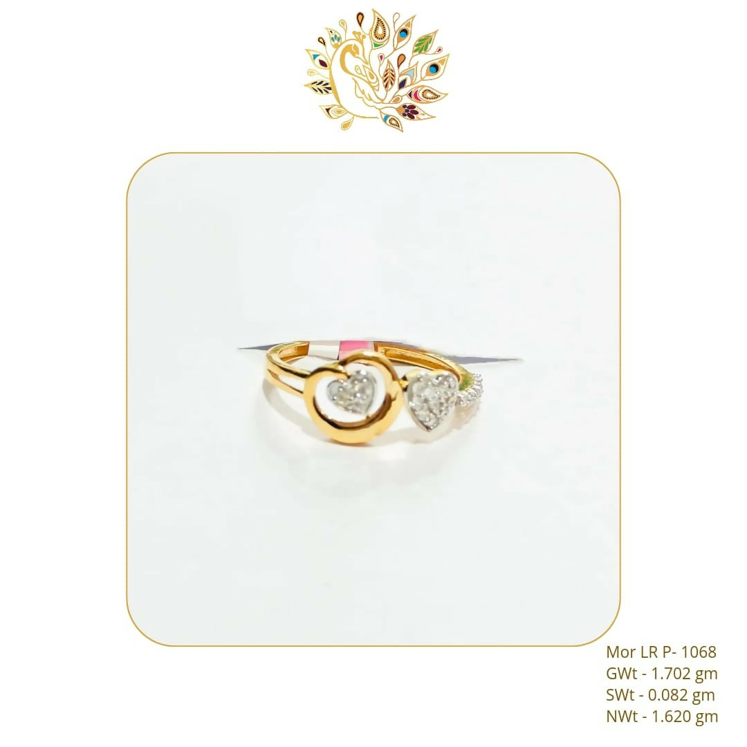 22kt Mor CZ Stoneless Ladies Ring Sarafa Bazar India