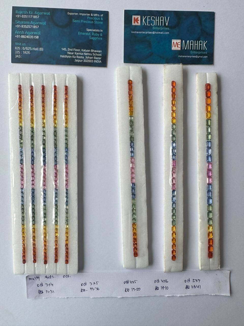 Multy Colour Natural Sapphire Heated Strip Sarafa Bazar India