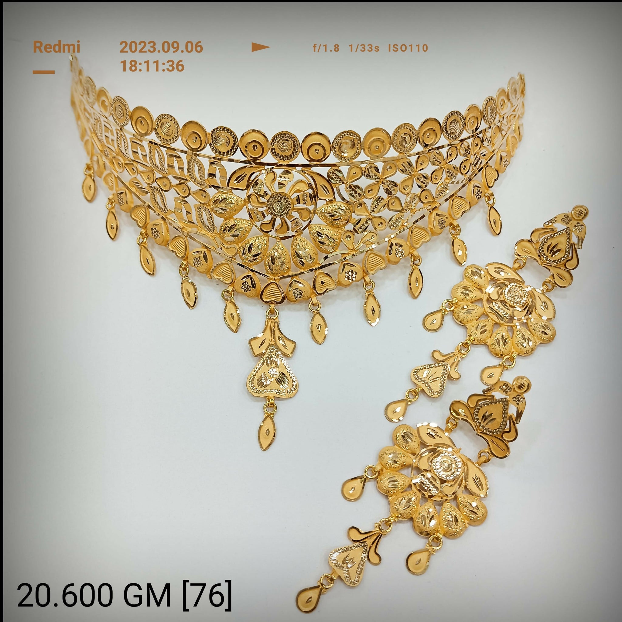 18kt Gold Choker Sarafa Bazar India