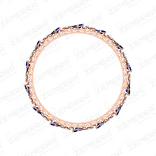 14K Rose Gold Diamond Studded Bangles With Saphhire Stone Sarafa Bazar India