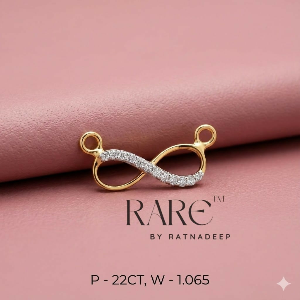 22kt CZ Mangalsutra Pendant Sarafa Bazar India