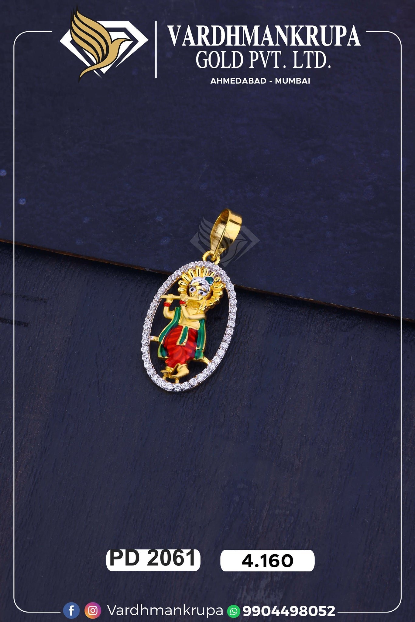 CZ God Pendant Sarafa Bazar India