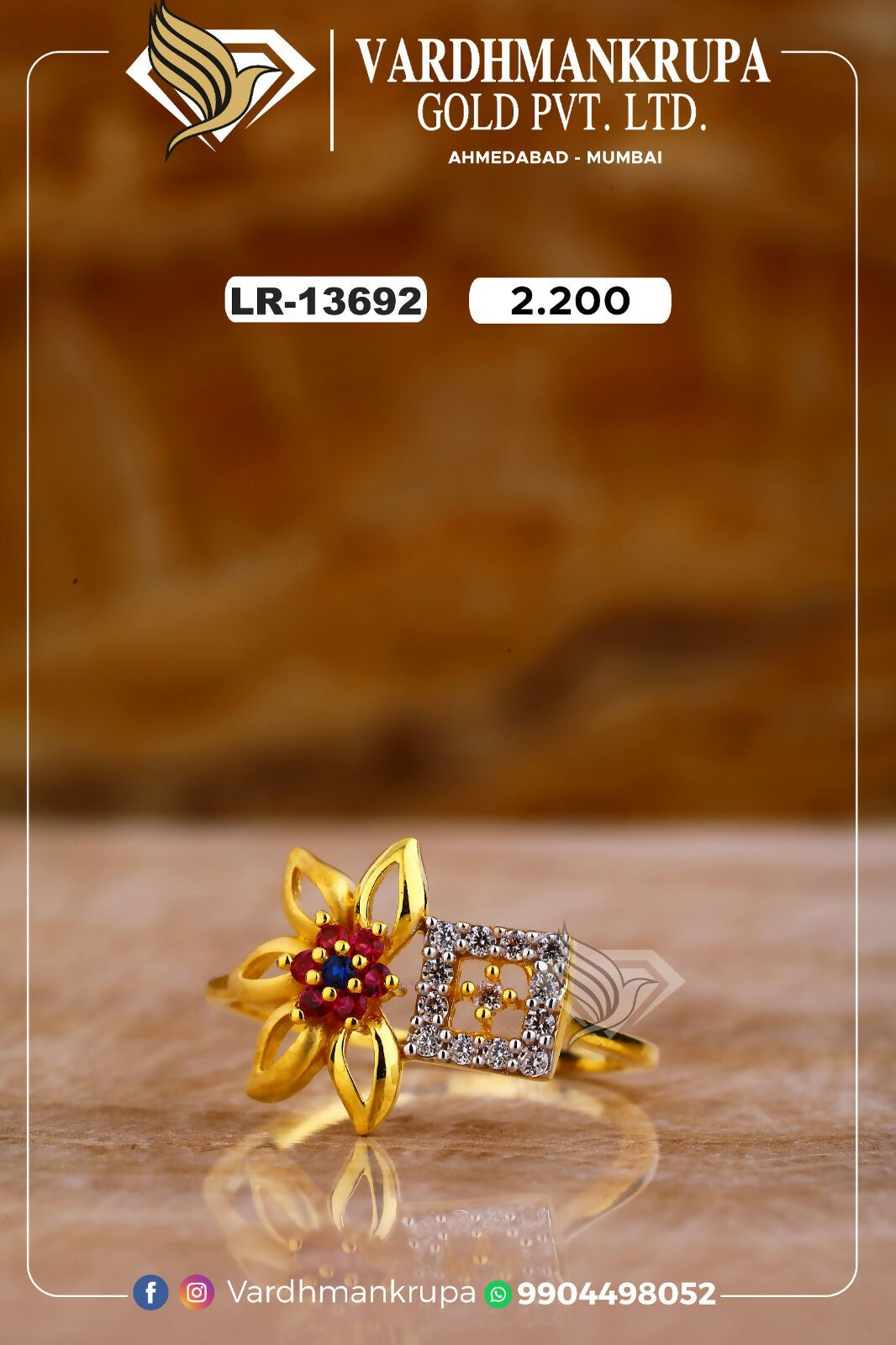 CZ Ladies Ring Sarafa Bazar India