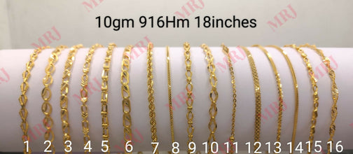 22kt Gold Chains Sarafa Bazar India