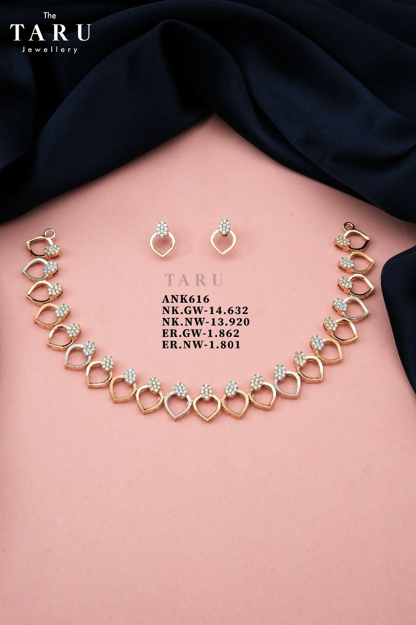 Rose Gold Necklace Sarafa Bazar India