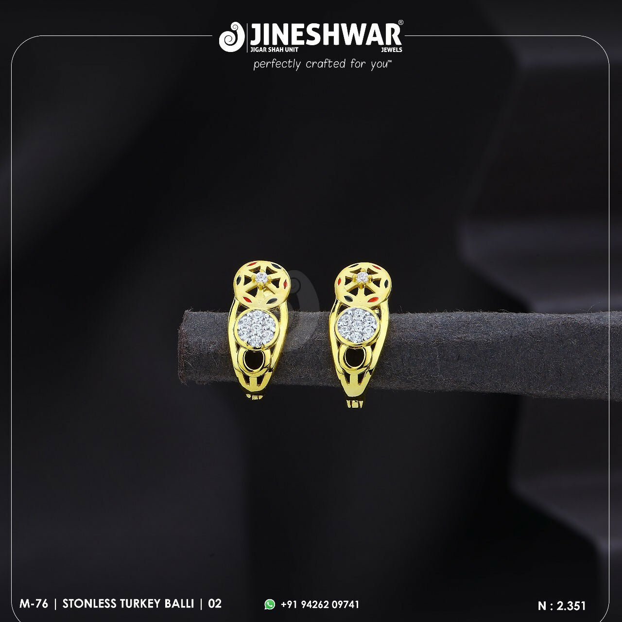 18kt Stonless Turkey Bali Sarafa Bazar India