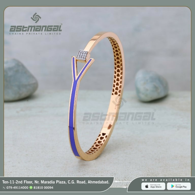 Rose Gold CZ Ladies Bracelet Sarafa Bazar India