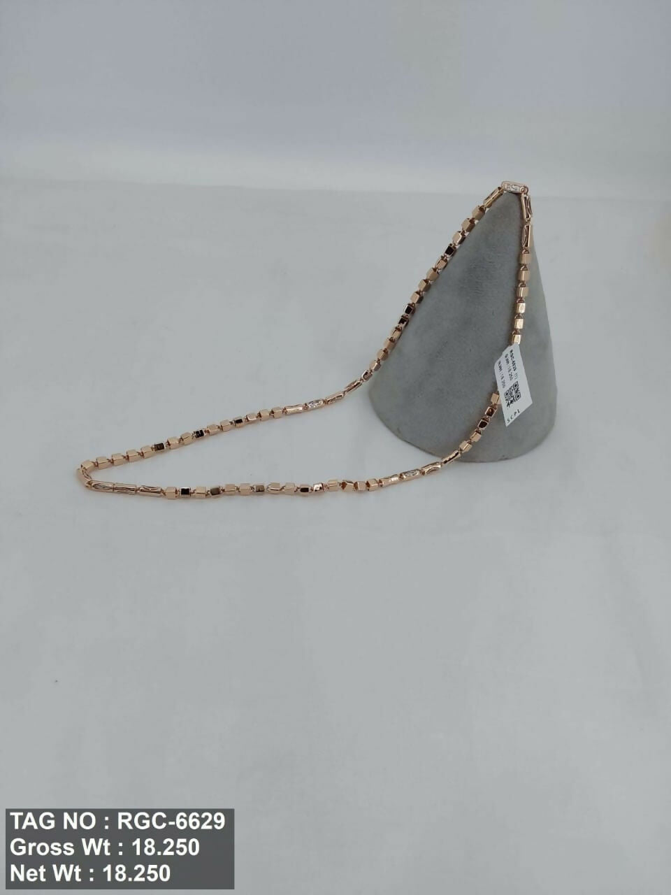 Rose Gold Italian Gents Chain Sarafa Bazar India