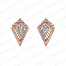 14K Rose Gold Diamond Stylish Pendant Sets Sarafa Bazar India