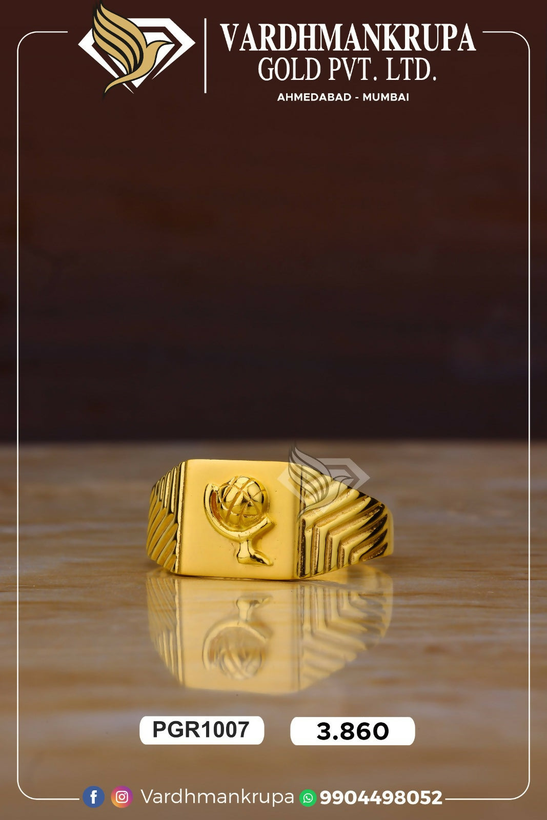 Plain Casting Gents Ring Sarafa Bazar India