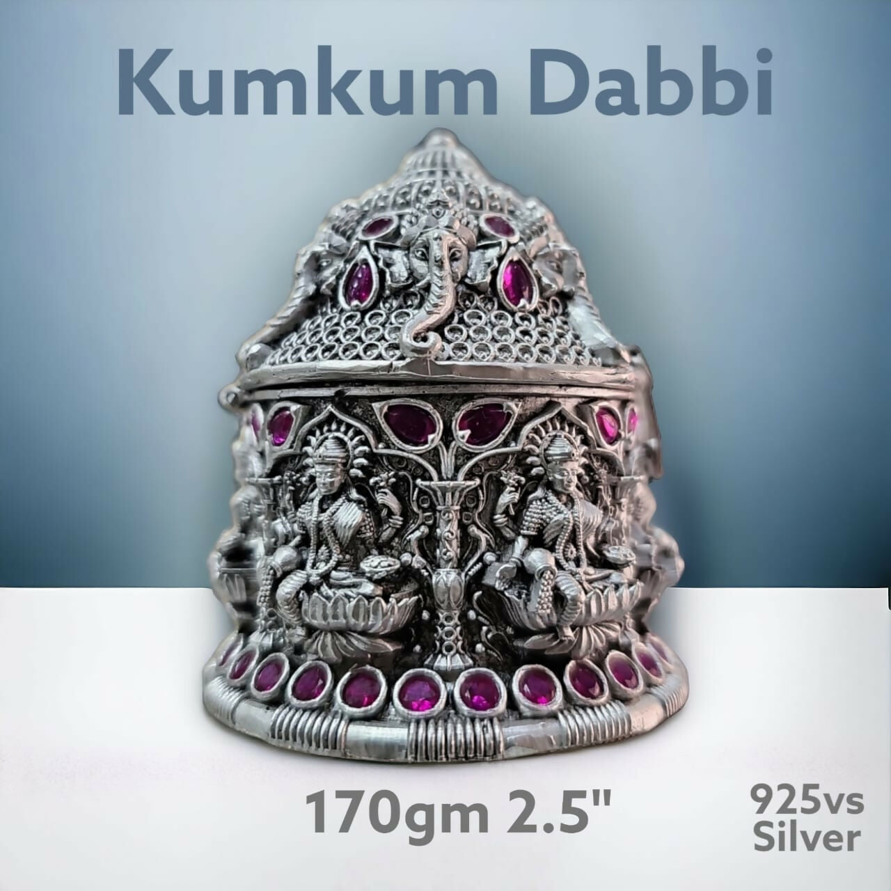 925 Silver Kumkum Dabbi Sarafa Bazar India