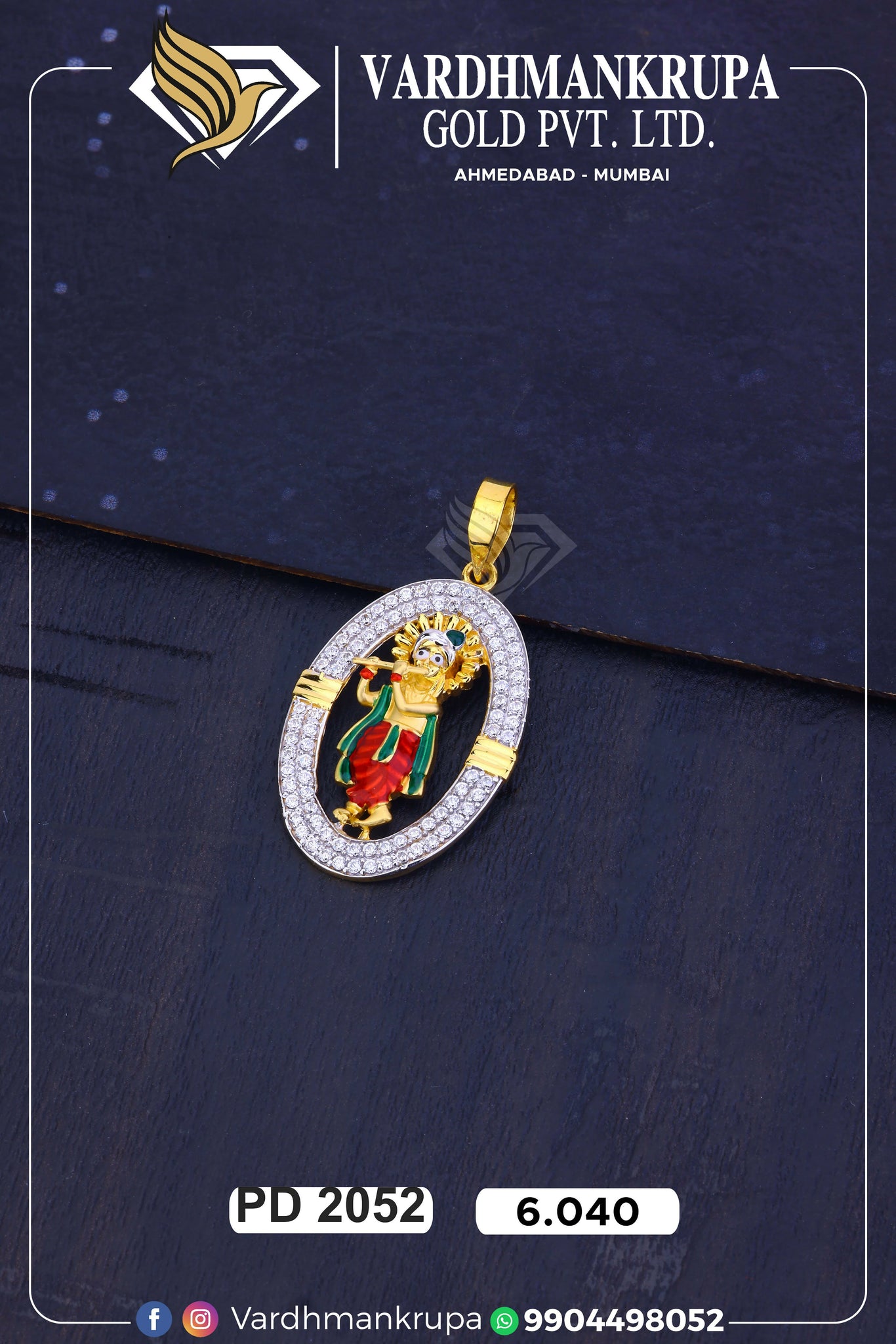 CZ God Pendant Sarafa Bazar India