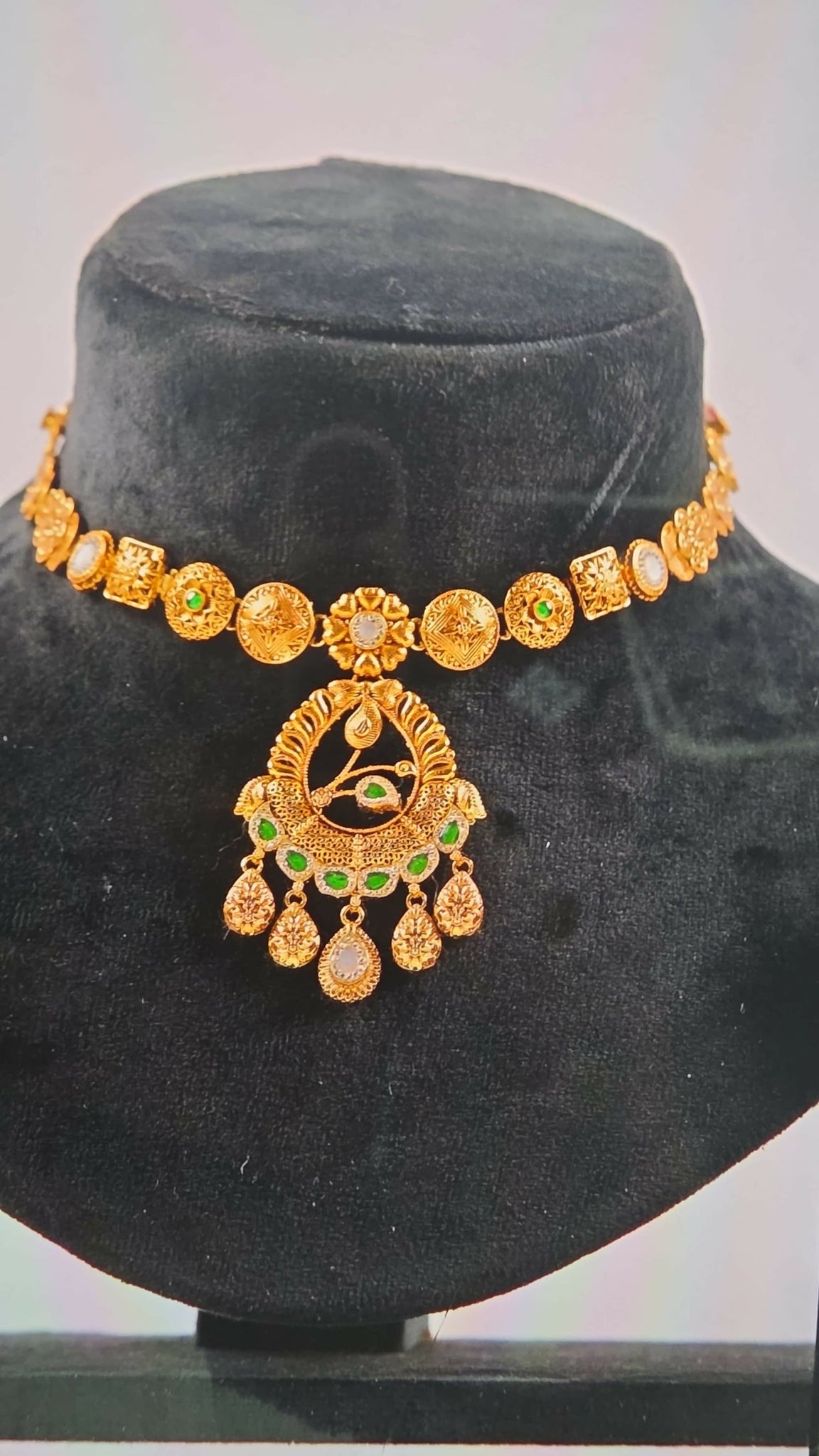 Silver Gold Plated Necklace Sarafa Bazar India