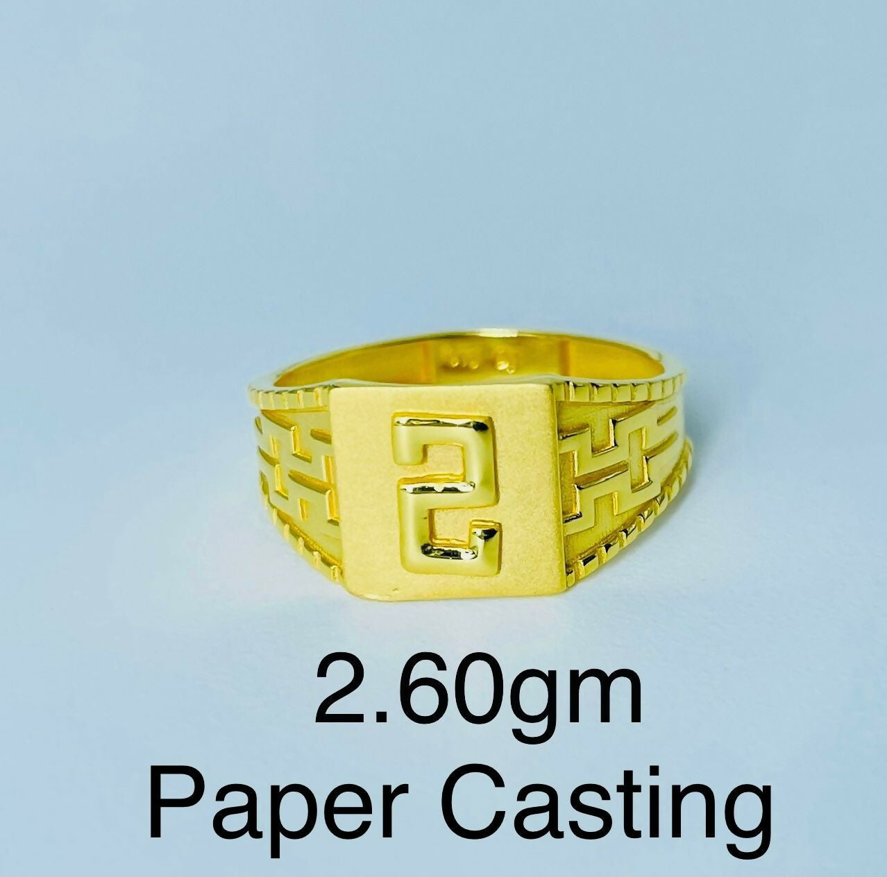 22kt Paper Casting Gents Ring Sarafa Bazar India