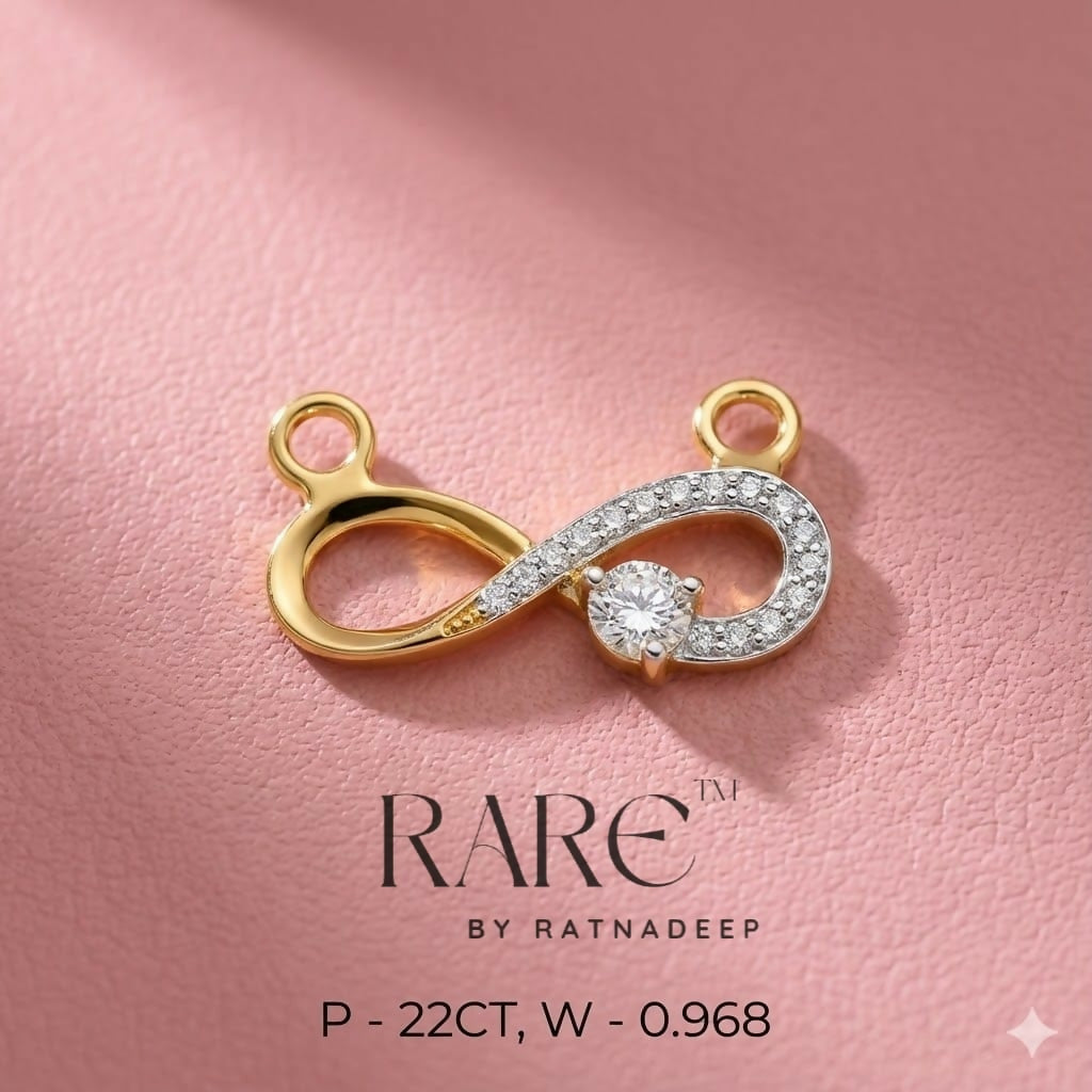 22kt CZ Mangalsutra Pendant Sarafa Bazar India