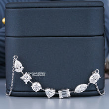 Seven Stone Diamond Pendant Necklace Sarafa Bazar India