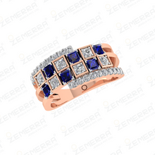 Unique 14K Gold Diamond Band Ring Sarafa Bazar India