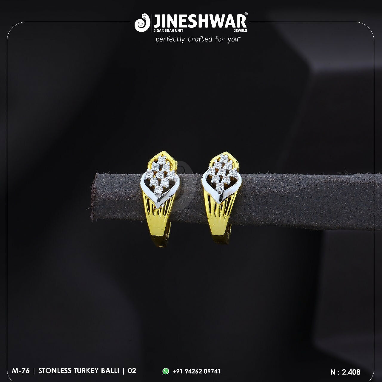 18kt Stonless Turkey Bali Sarafa Bazar India