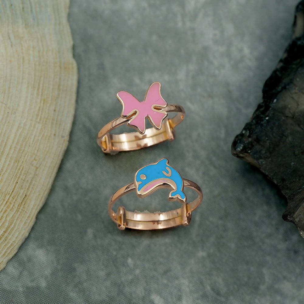 Rose Gold Enamel Bichhiya Sarafa Bazar India