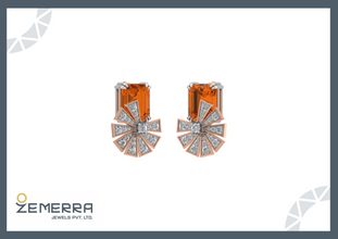 14K Gold Stud Earrings with Real Diamonds