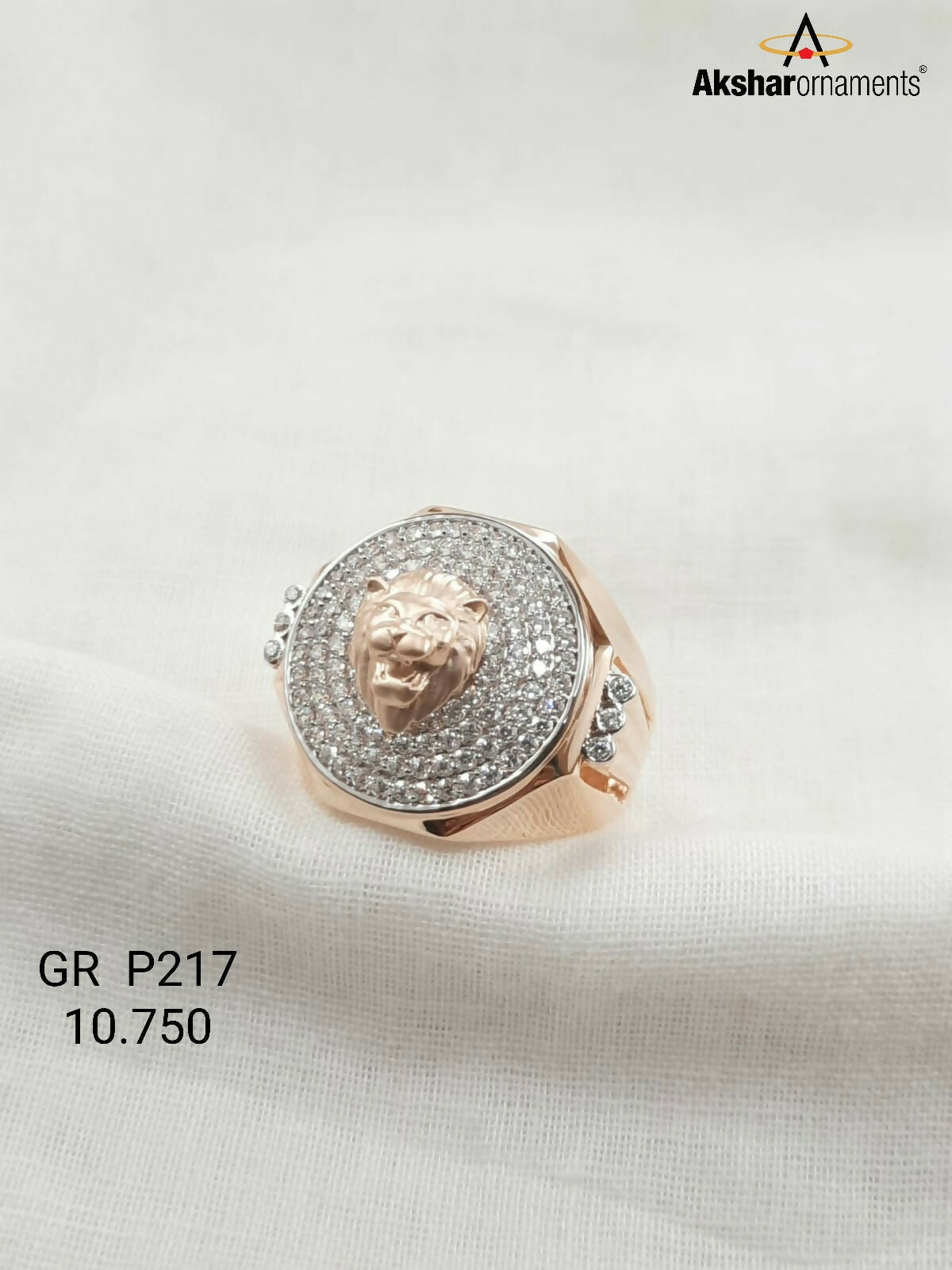 Rose Gold Gents Ring Sarafa Bazar India