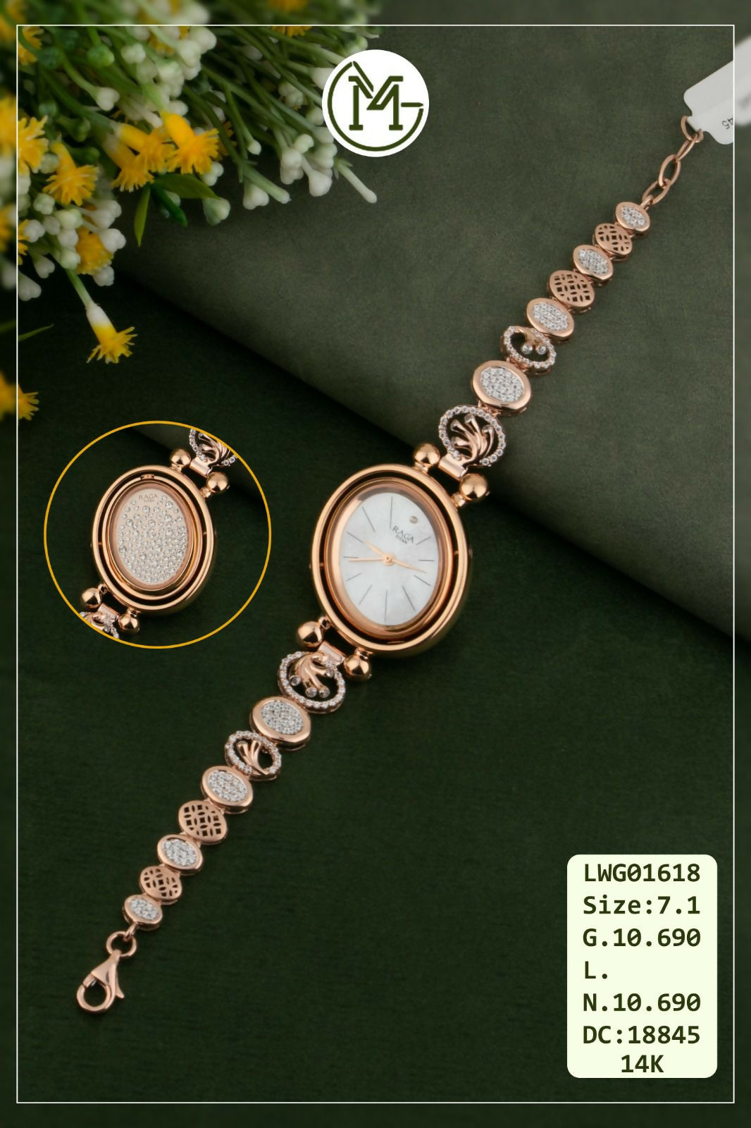 14kt Rose Gold Ladies Watches
