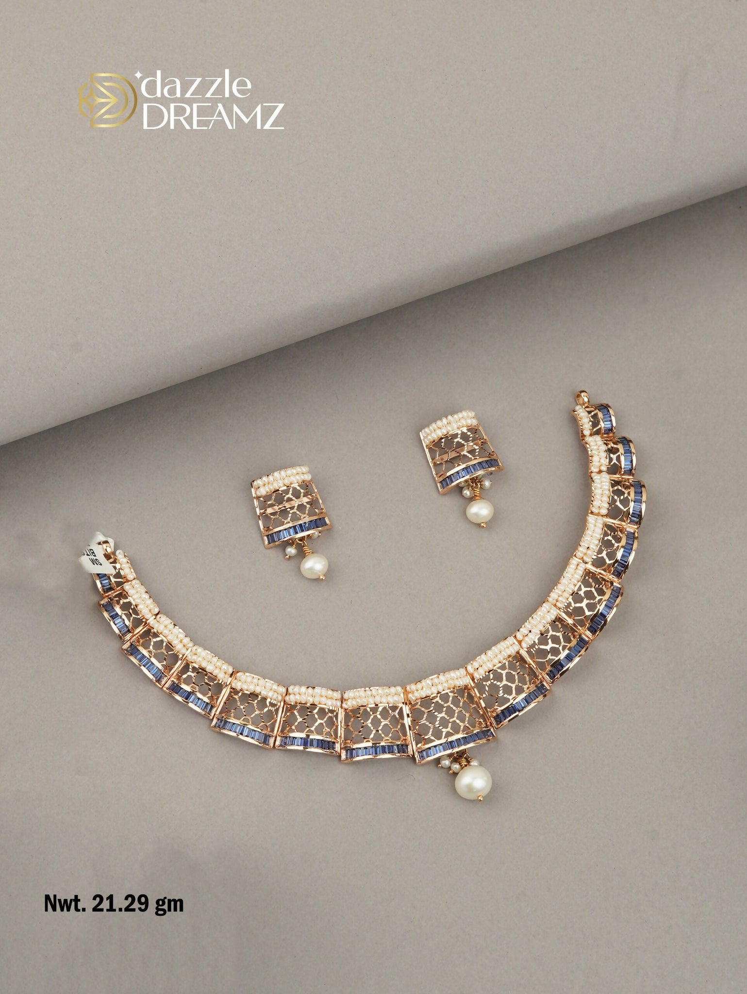 Rose Gold Necklace Sarafa Bazar India