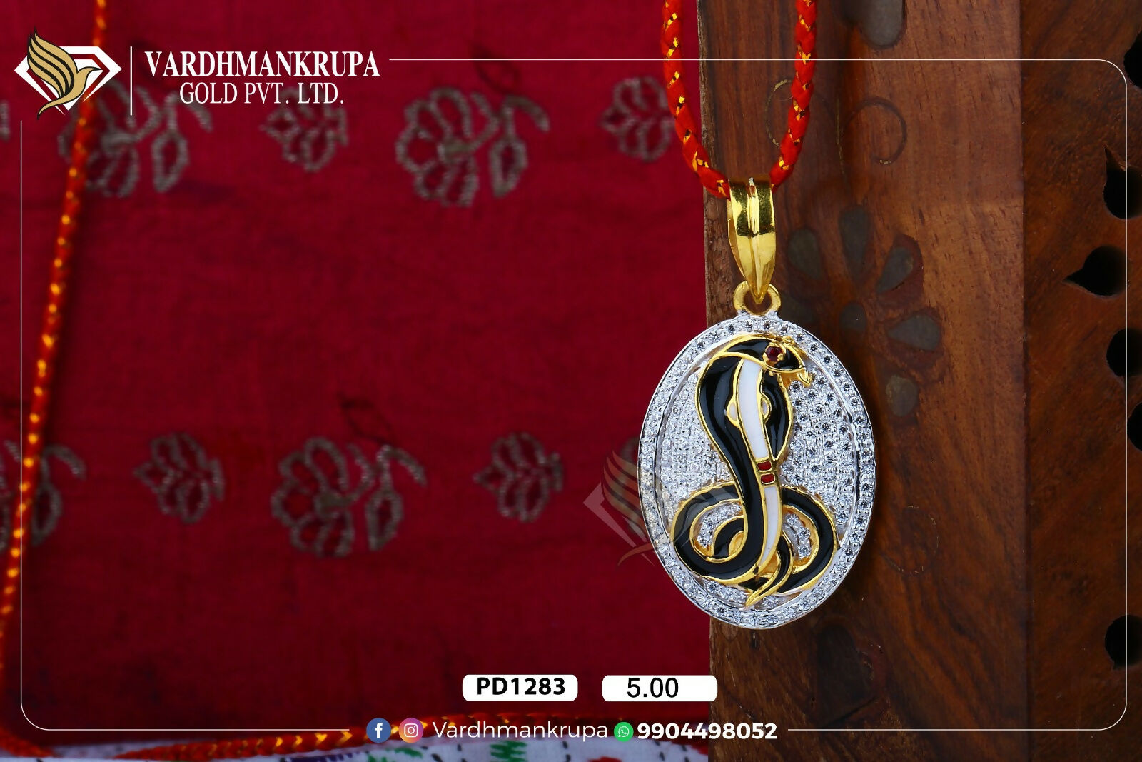 CZ Gents Pendant Sarafa Bazar India