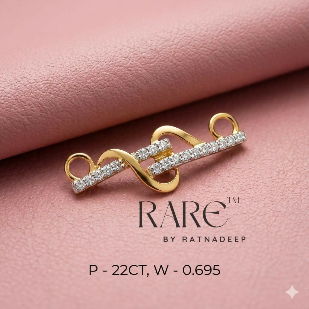 22kt CZ Mangalsutra Pendant Sarafa Bazar India