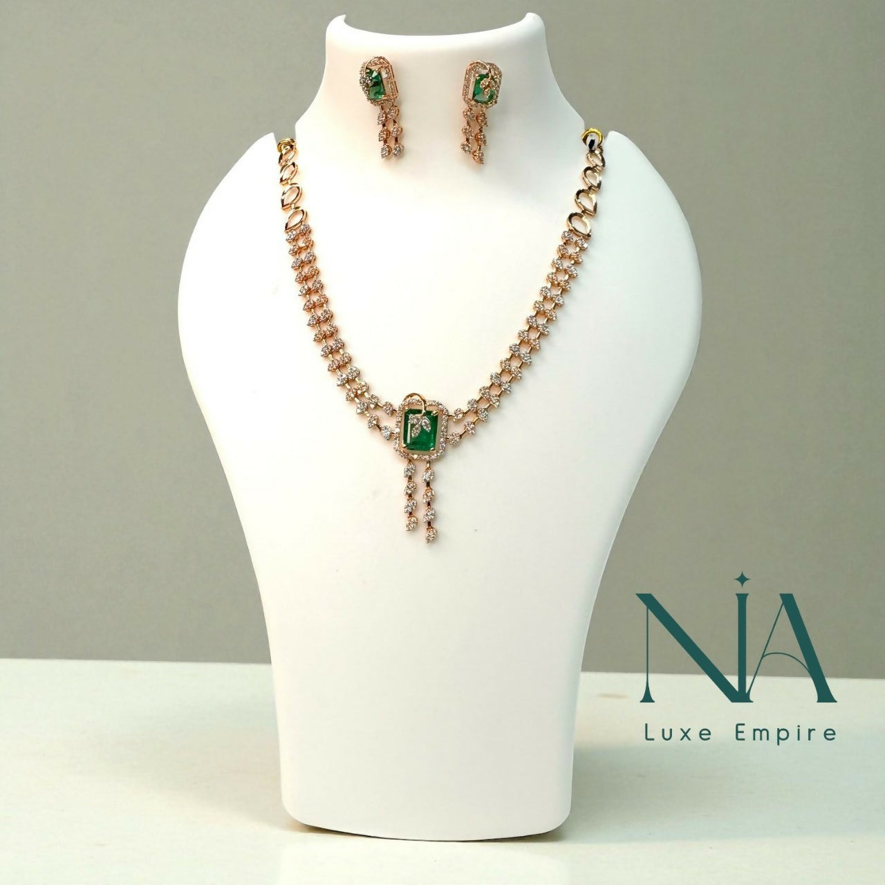 Rose Gold Necklace Sarafa Bazar India