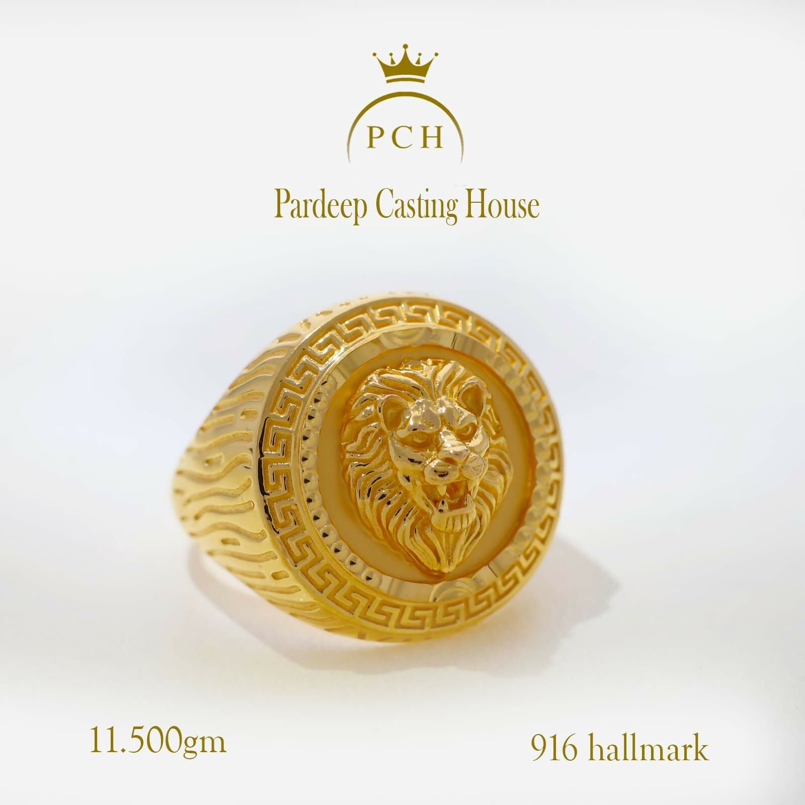 Gold Lion Ring For Man Sarafa Bazar India