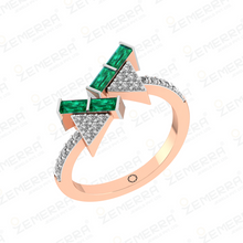 Popular 14K Gold Diamond Buguette Stone Full Set Sarafa Bazar India