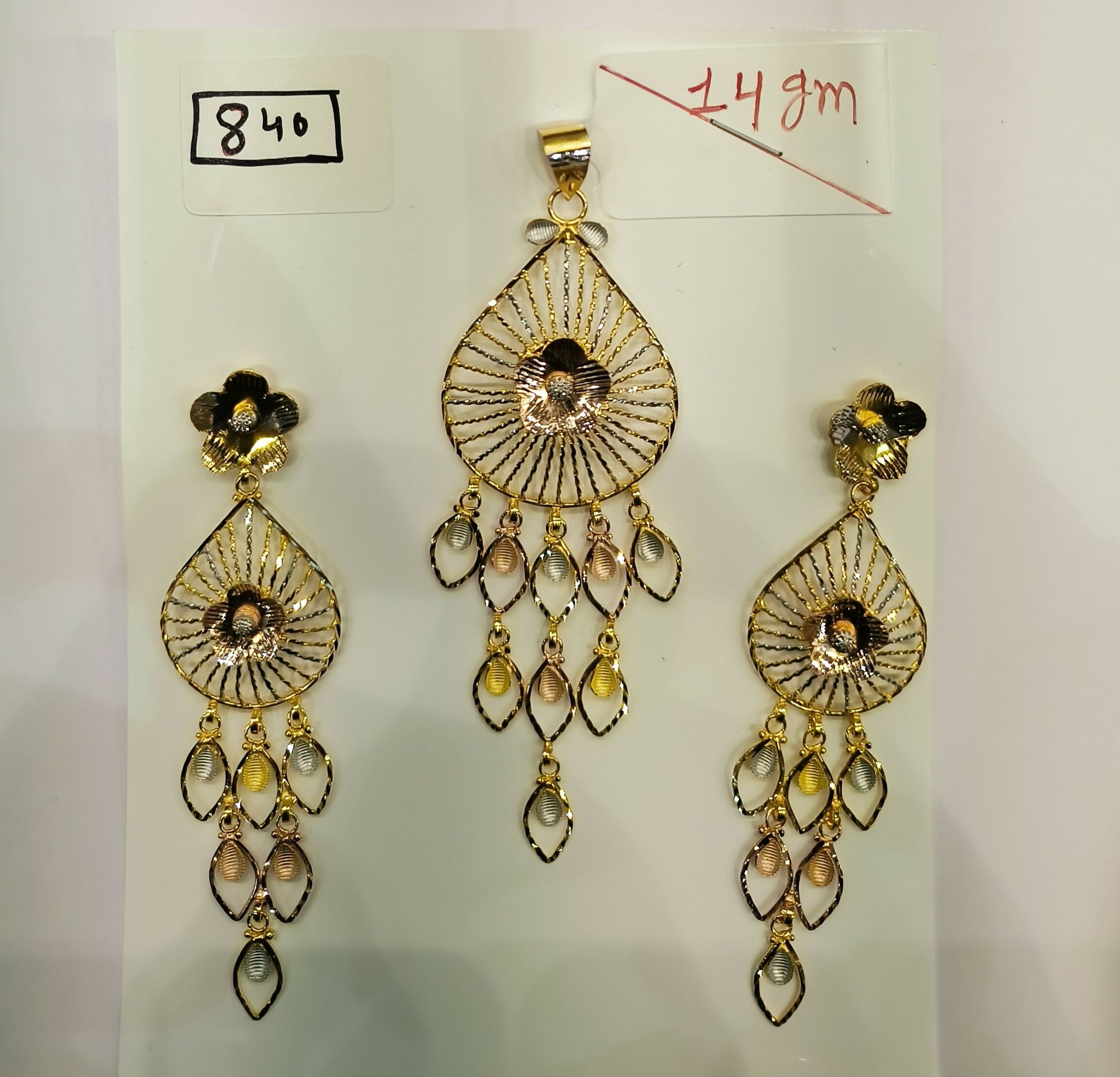 Flora Fusion Pendant Set Sarafa Bazar India