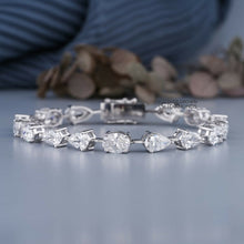 Pear & Oval Tennis Bracelet Sarafa Bazar India