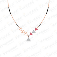 14K Gold Diamond Stylish Mangalsutra Sarafa Bazar India