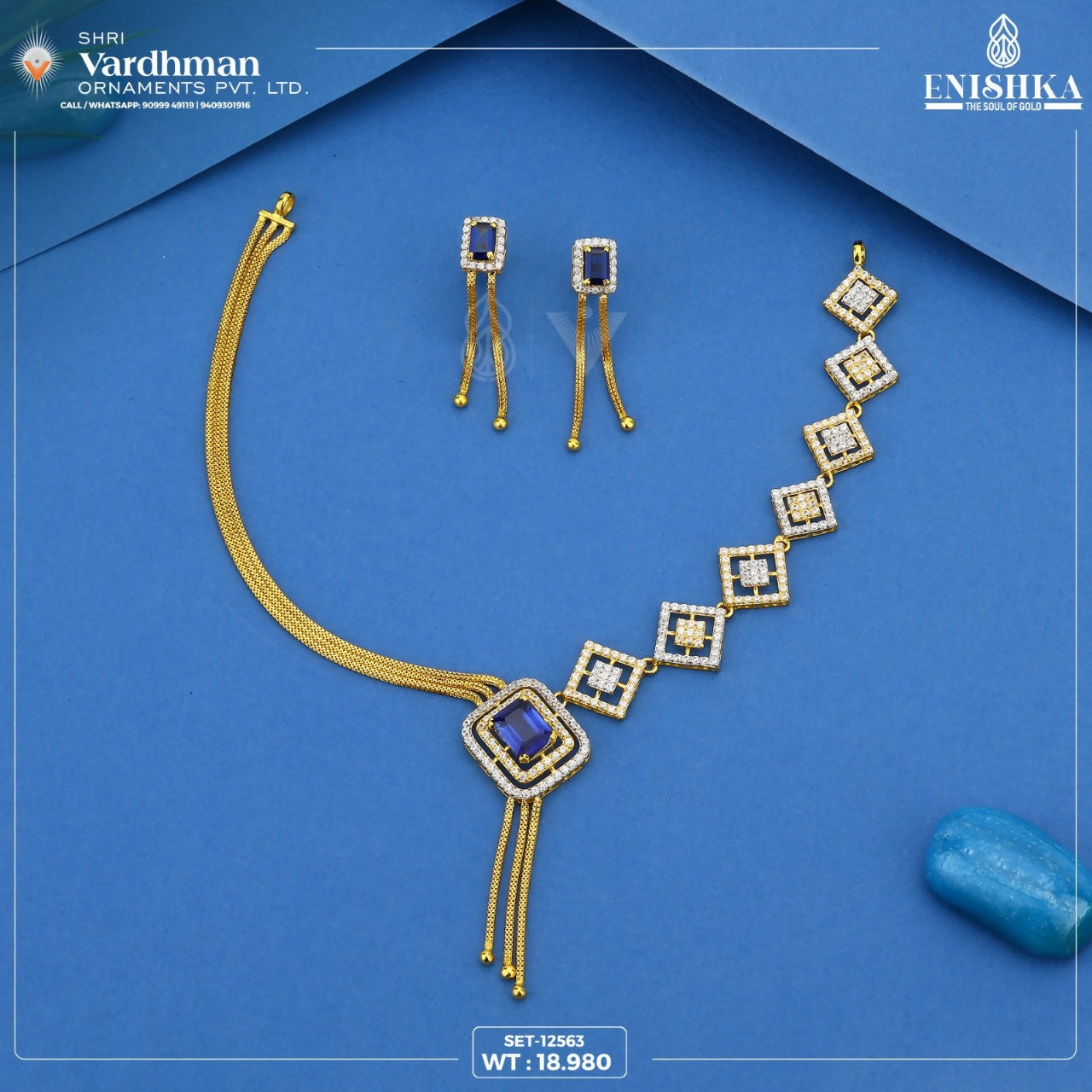 CZ Necklace Sarafa Bazar India