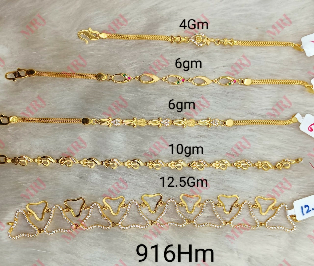 22kt CZ Ladies Bracelets Sarafa Bazar India