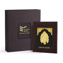 Gold Frame 1gm - Ganesh Ji Ji (22K) Sarafa Bazar India