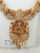 Antique Temple CZ Necklace & Long Set Sarafa Bazar India