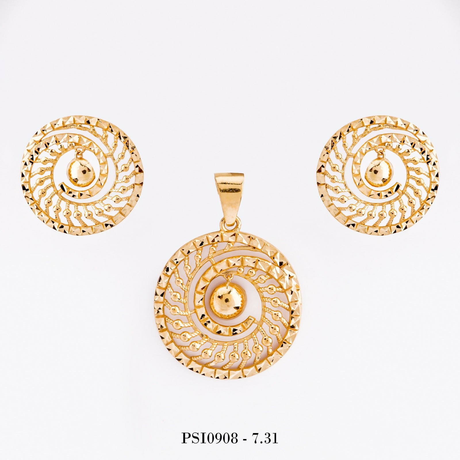 Plain Casting Pendant Set Sarafa Bazar India