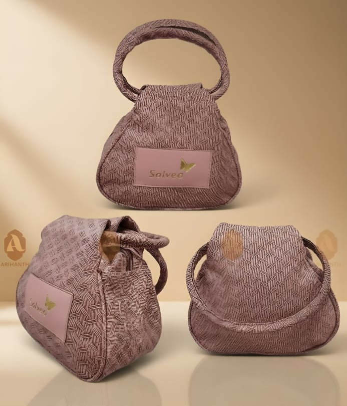 Pink Round Handle Handbag Sarafa Bazar India