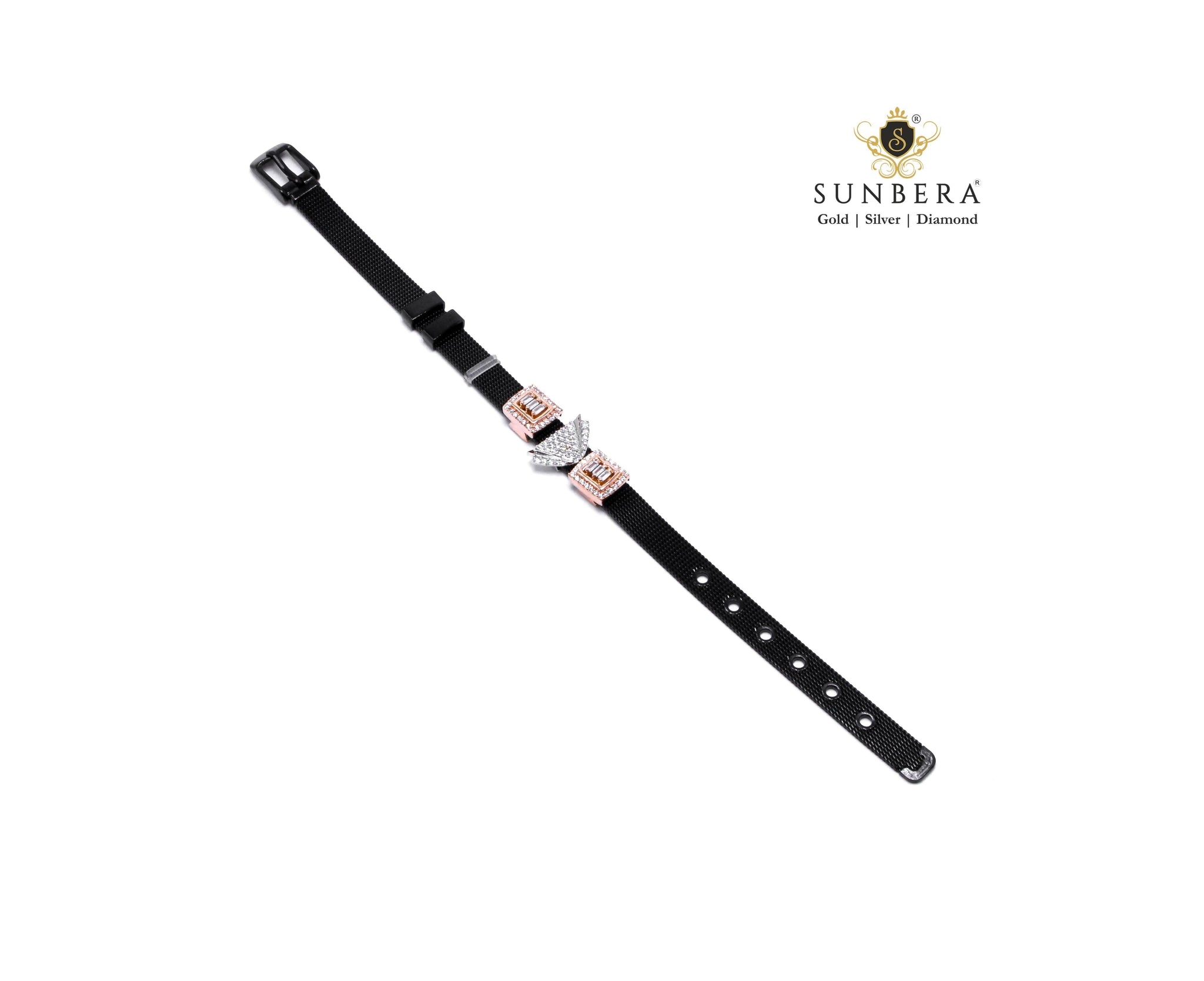 925 Silver Rose Gold Ladies Bracelet Sarafa Bazar India