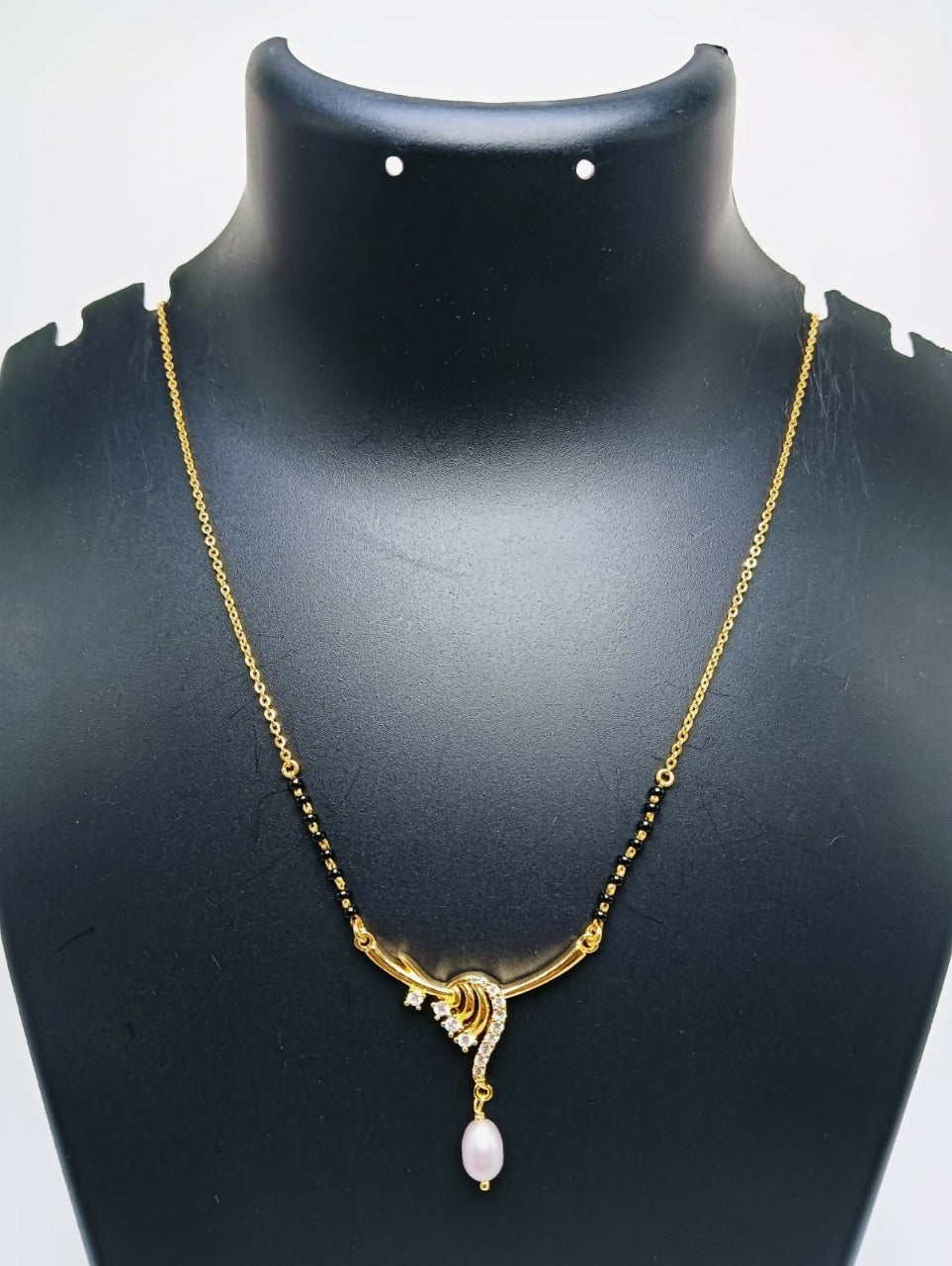 925 Silver Gold Plated Mangalsutra Sarafa Bazar India