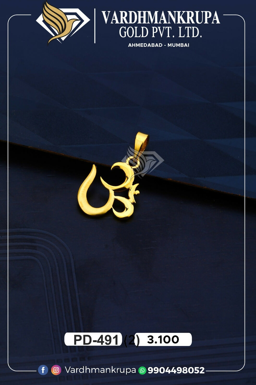 Plain Casting God Pendant Sarafa Bazar India