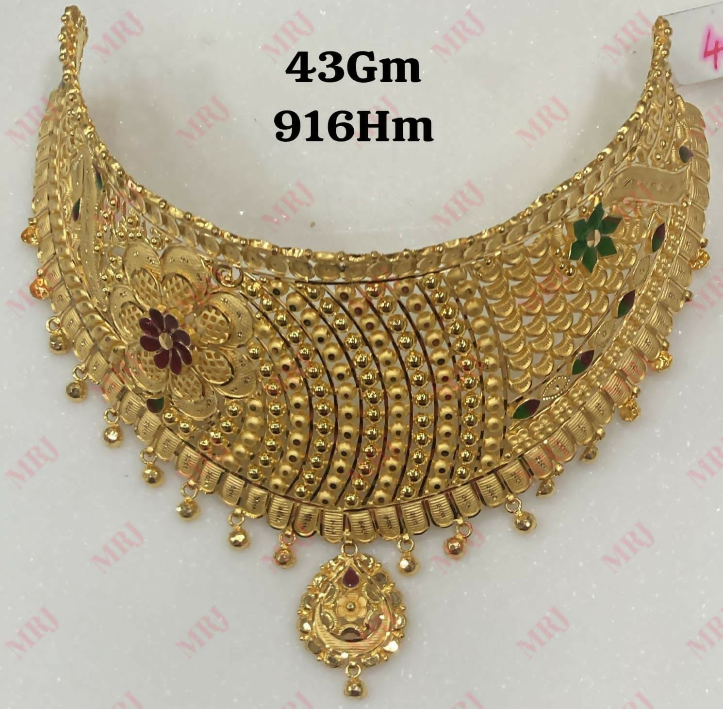 22kt Gold Choker Sarafa Bazar India