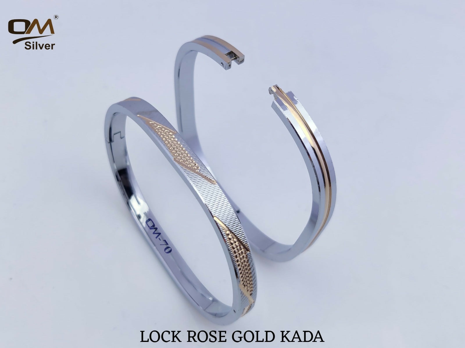 Lock Rose Gold Kada Sarafa Bazar India